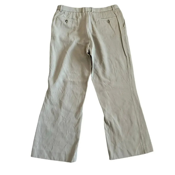 Tod's Womens Wide Legs Pant Size EU 44 Beige Solid Mid Rise Virgin Wool Pockets - Picture 3 of 11